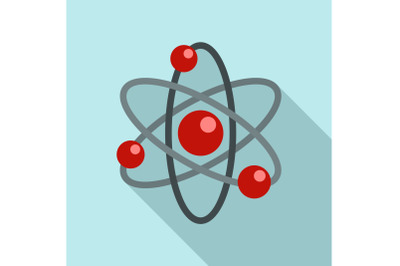 Atom icon, flat style