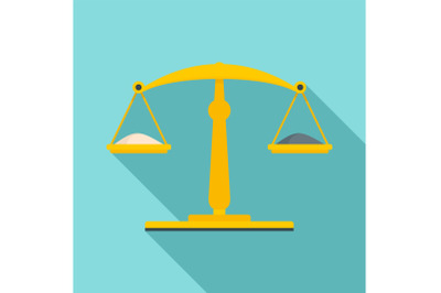 Chemical balance icon, flat style