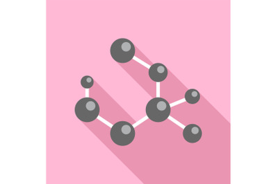 Molecule formula icon, flat style