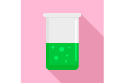 Chemical pot icon, flat style