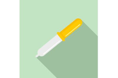 Pipette icon, flat style