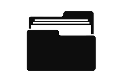 File folder icon, simple style