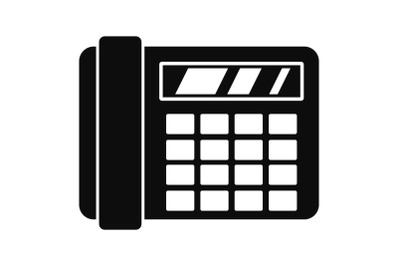 Fax telephone icon, simple style
