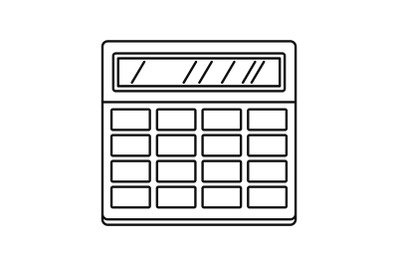 Calculator icon, outline style