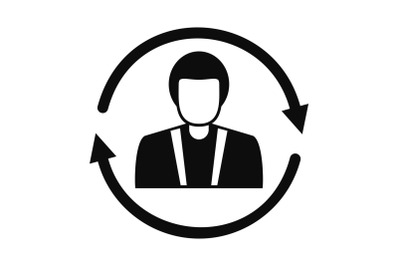 Customer retention icon, simple style
