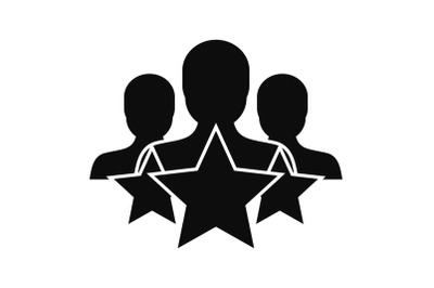 Star customer retention icon, simple style