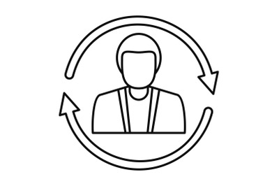 Customer retention icon, outline style