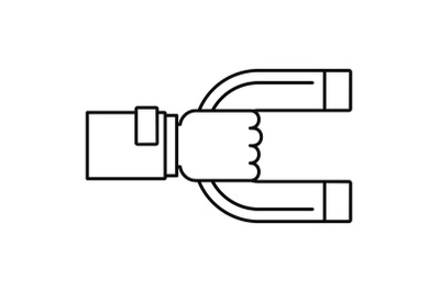 Magnet customer retention icon, outline style