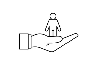 Client retention icon, outline style