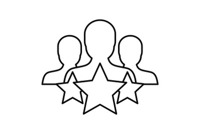 Star customer retention icon, outline style