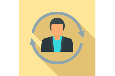 Customer retention icon, flat style