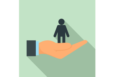 Client retention icon, flat style