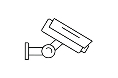 Outdoor camera security icon, outline style