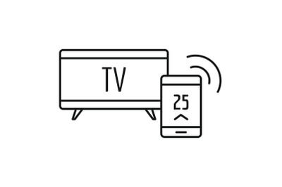 Smart tv icon, outline style