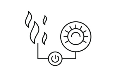 Smart hot control icon, outline style