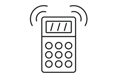 Smart house alarm icon, outline style