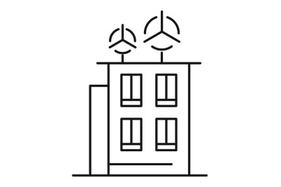 Intelligent building icon, outline style