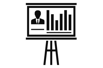 Conference banner icon, simple style