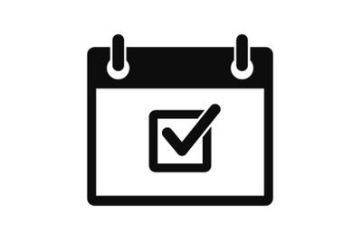 Check meeting date icon, simple style