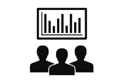Political candidate graph icon, simple style