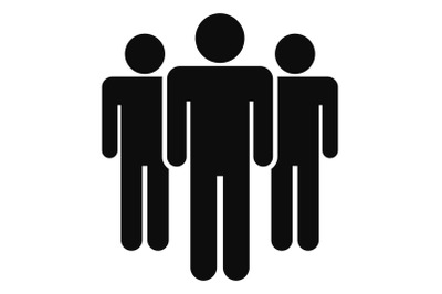 People meeting icon, simple style