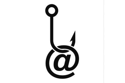 Phishing email icon, simple style