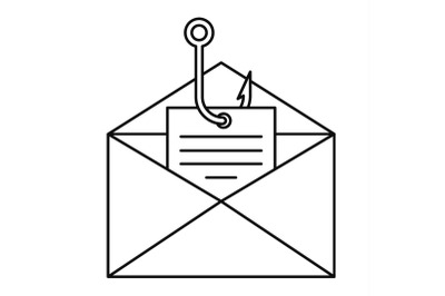 Phishing personal mail icon, outline style