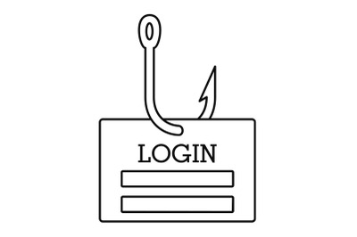 Phishing login icon, outline style