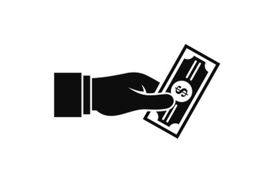 Bribery give money icon, simple style