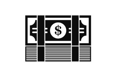 Bribery money stack icon, simple style