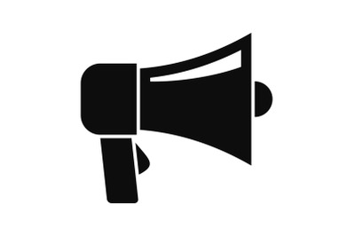 Hand speaker icon, simple style