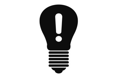 Brand idea bulb icon, simple style