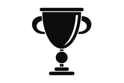 Brand gold cup icon, simple style