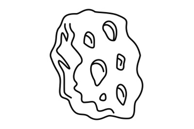 Space asteroid icon, outline style