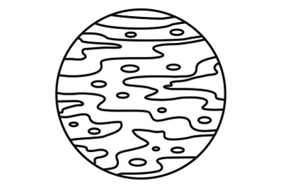 Uranus icon, outline style