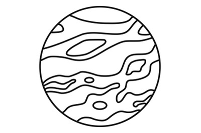 Venus planet icon, outline style