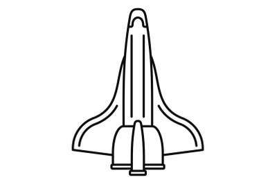 Spaceship icon, outline style
