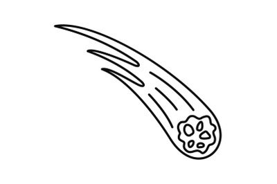 Flame meteorite icon, outline style