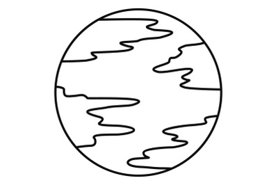 Mercury planet icon, outline style