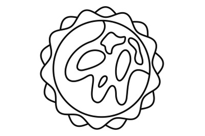Space sun icon, outline style
