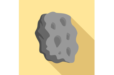 Asteroid icon, flat style