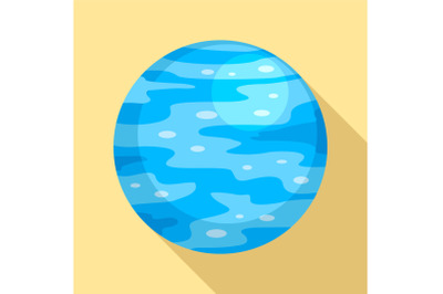 Uranus icon, flat style