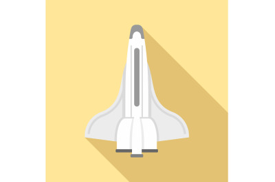 Spaceship icon, flat style