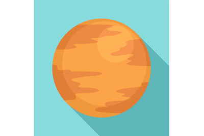 Mercury planet icon, flat style