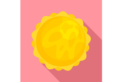 Space sun icon, flat style