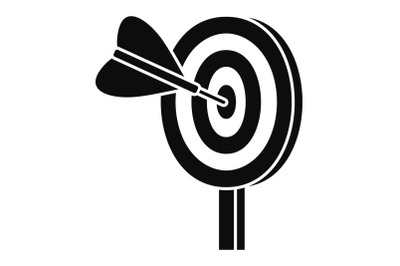 Target solution icon, simple style