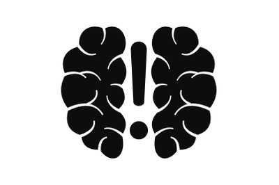 Brain solution icon, simple style