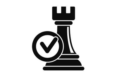 Logic decision icon, simple style