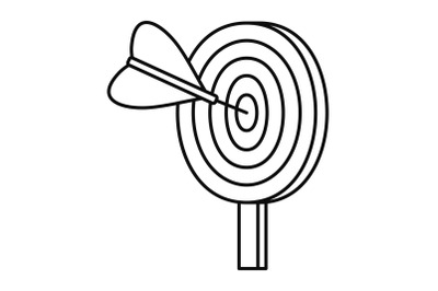 Target solution icon, outline style