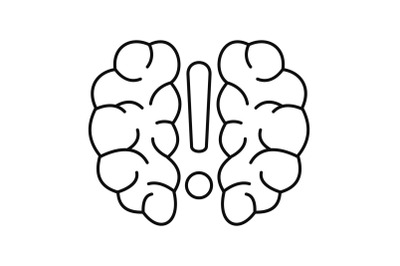 Brain solution icon, outline style